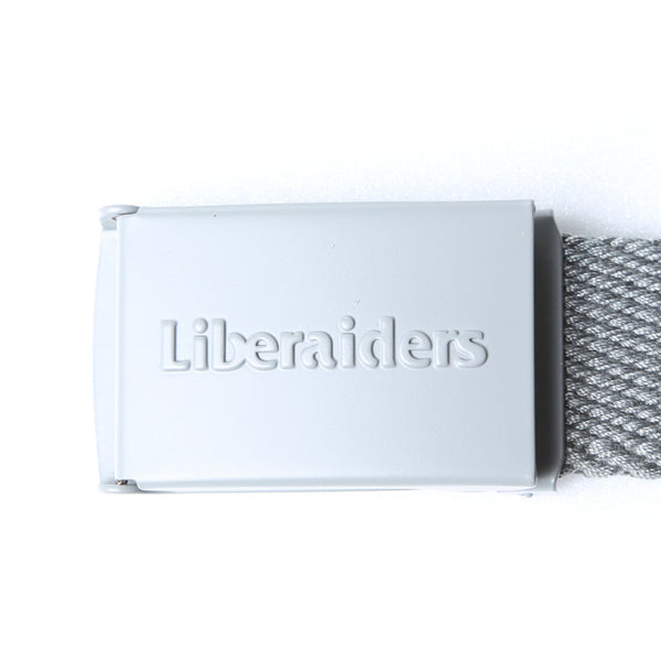【Liberaiders 】EMBOSS LOGO BELT / GRAY
