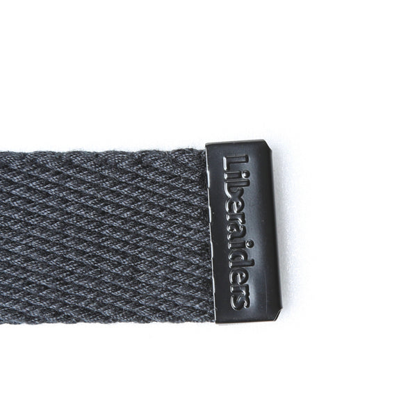 【Liberaiders 】EMBOSS LOGO BELT / BLACK