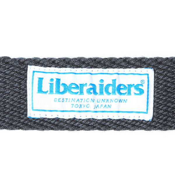 【Liberaiders 】EMBOSS LOGO BELT / BLACK