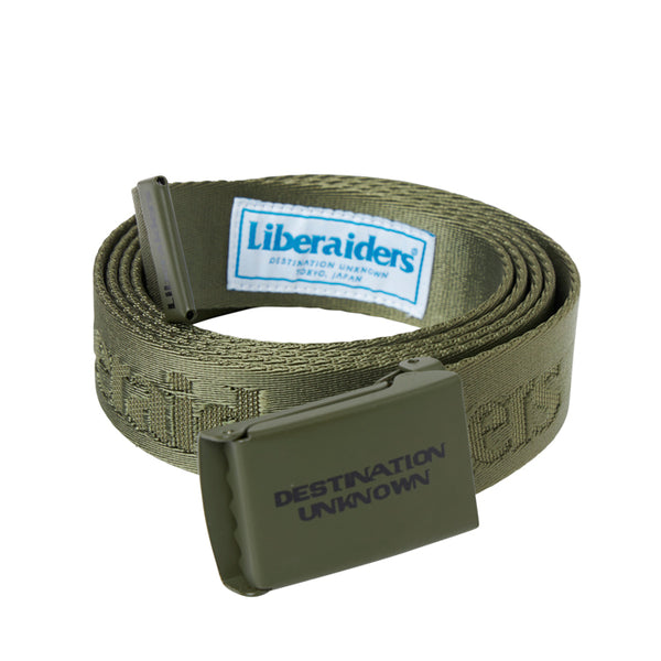 【Liberaiders 】OG LOGO NYLON BELT / OLIVE