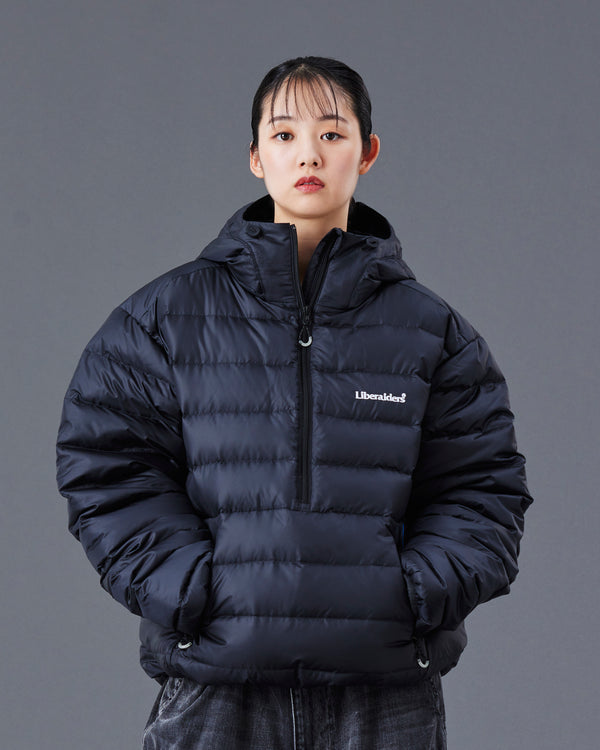 【Liberaiders】DOWN HALF ZIP HOODIE / Black