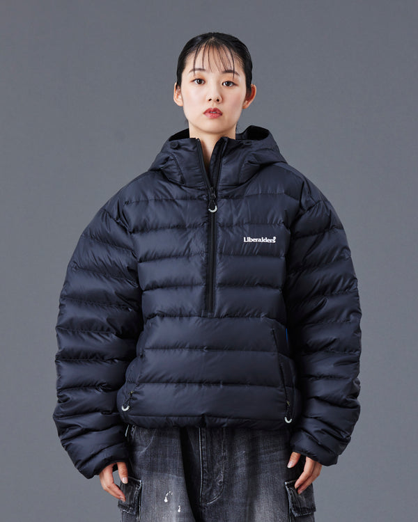 【Liberaiders】DOWN HALF ZIP HOODIE / Black