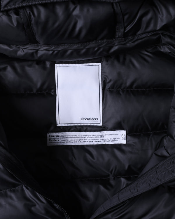 【Liberaiders】DOWN HALF ZIP HOODIE / Black