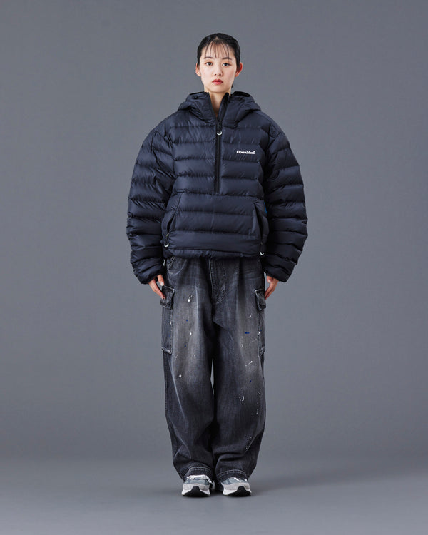 【Liberaiders】DOWN HALF ZIP HOODIE / Black