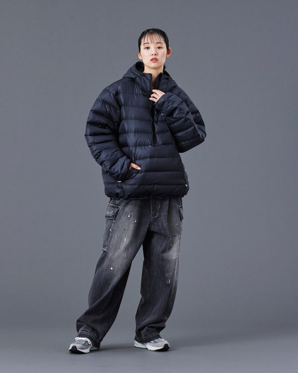 【Liberaiders】DOWN HALF ZIP HOODIE / Black