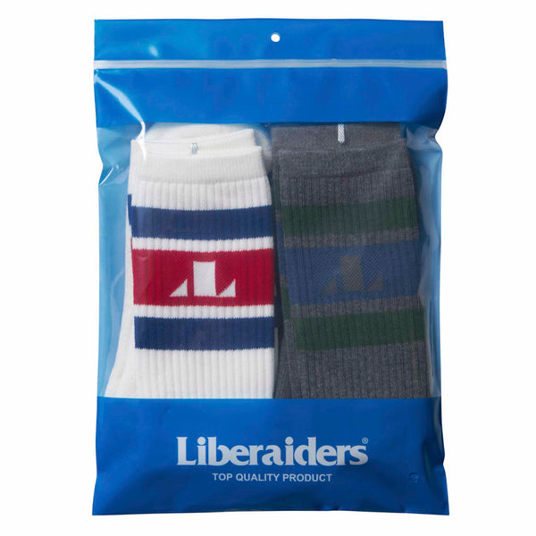 【Liberaiders 】2-PACK LINE SOCKS / ASSORT