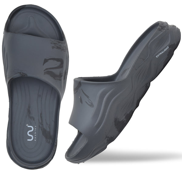 【 doubleu 】ULTRA SPORTY SLIDE MARBLE / Carbone × Black