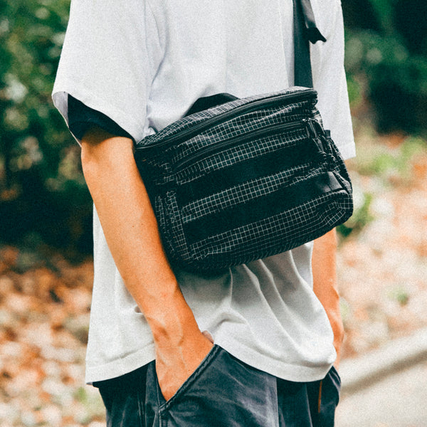 【Liberaiders 】PX GRID NYLON SHOULDER BAG / BLACK