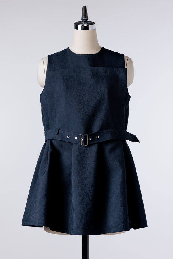 【RURI W. / ルリ】BELTED BLOUSE / Navy