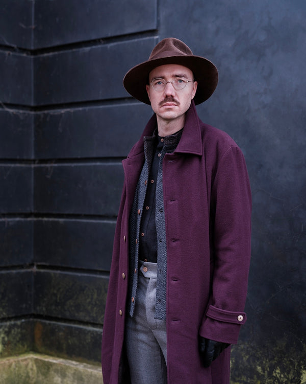 【frank leder / フランクリーダー】BURGUNDY WOOL COAT / Burgundy
