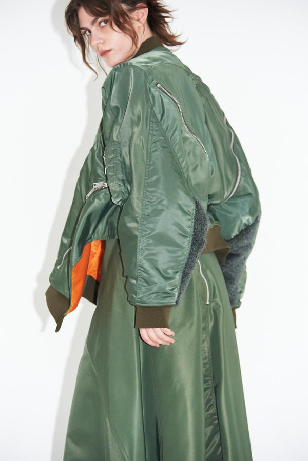 【 BIFURCATUM 】RANDOM FLARE SKIRT / Khaki