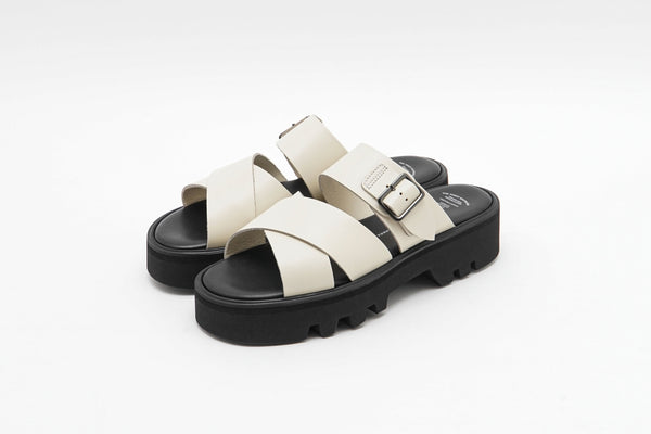 【BEAUTIFUL SHOES / ビューティフルシューズ】CROSS BELT SANDALS - TWEETY SOLE - / Ivory
