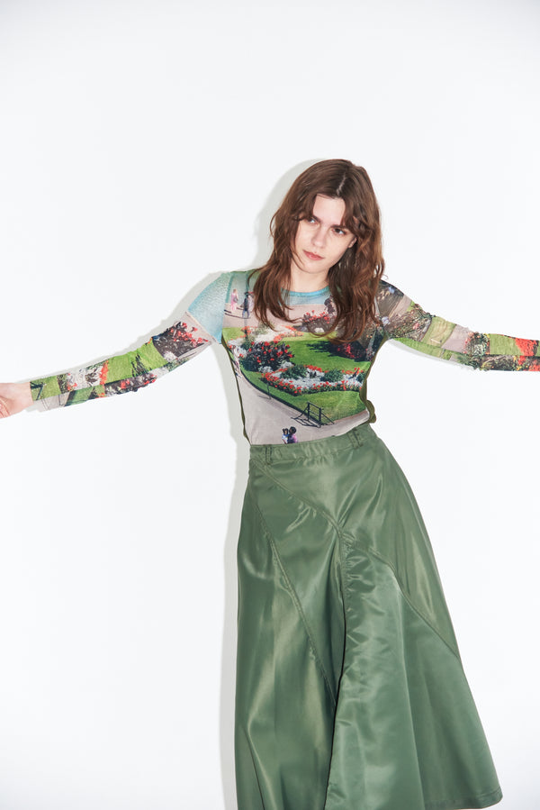 【 BIFURCATUM 】SHEER TULLE TOPS / Garden