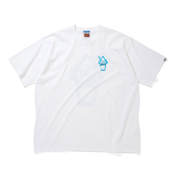 【 CITY COUNTRY CITY 】COTTON T-SHIRT - CITY HOUSE - / White