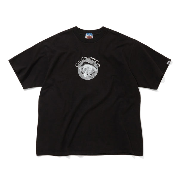 【 CITY COUNTRY CITY 】GARMENT DYE COTTON T-SHIRT_PLOY AA / Black