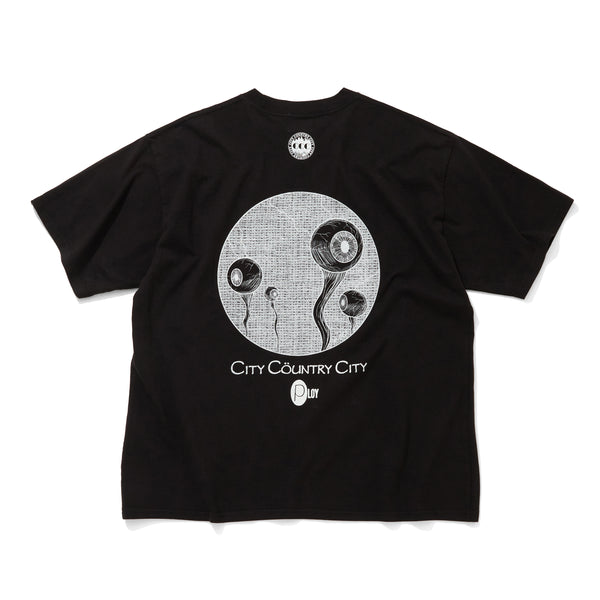 【 CITY COUNTRY CITY 】GARMENT DYE COTTON T-SHIRT_PLOY AA / Black