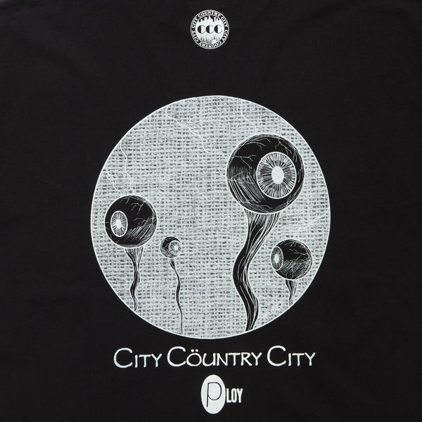 【 CITY COUNTRY CITY 】GARMENT DYE COTTON T-SHIRT_PLOY AA / Black
