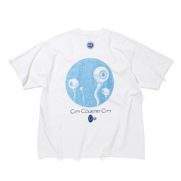 【 CITY COUNTRY CITY 】GARMENT DYE COTTON T-SHIRT_PLOY AA / White
