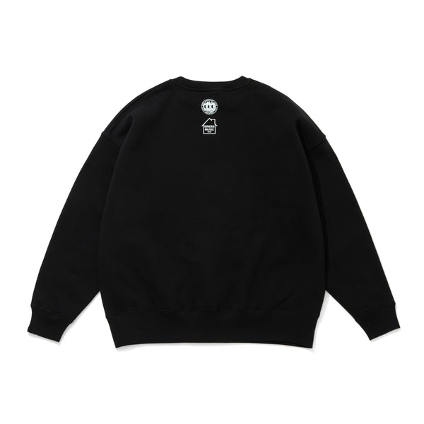 【 CITY COUNTRY CITY 】CCC × IS-NESS MUSIC SWEATSHIRT - HOUSE - / Black