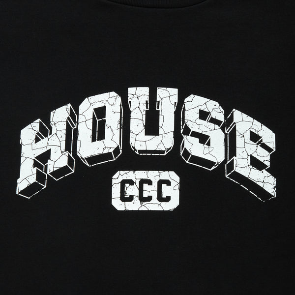 【 CITY COUNTRY CITY 】CCC × IS-NESS MUSIC SWEATSHIRT - HOUSE - / Black