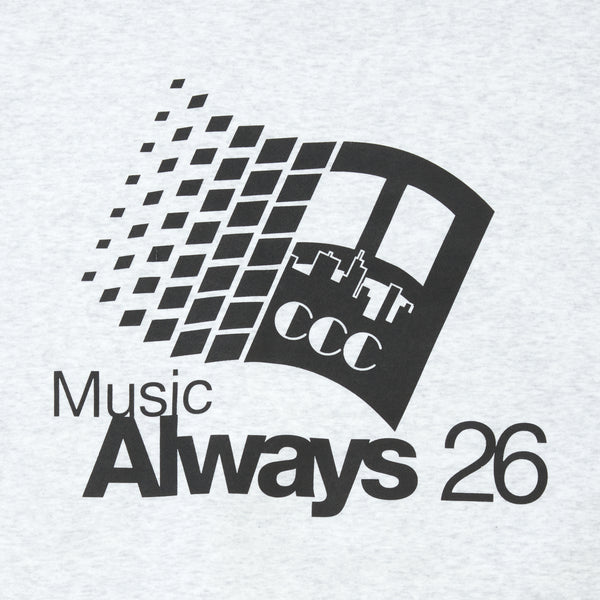 【 CITY COUNTRY CITY 】CCC × IS-NESS MUSIC SWEATSHIRT - MUSIC ALWAYS - / Ash Gray