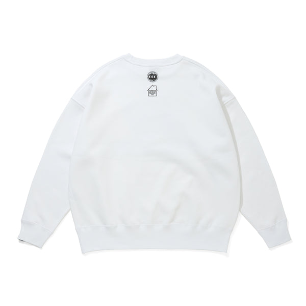 【 CITY COUNTRY CITY 】CCC × IS-NESS MUSIC SWEATSHIRT - MUSIC ALWAYS - / White