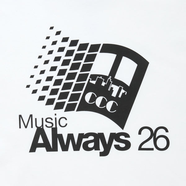 【 CITY COUNTRY CITY 】CCC × IS-NESS MUSIC SWEATSHIRT - MUSIC ALWAYS - / White