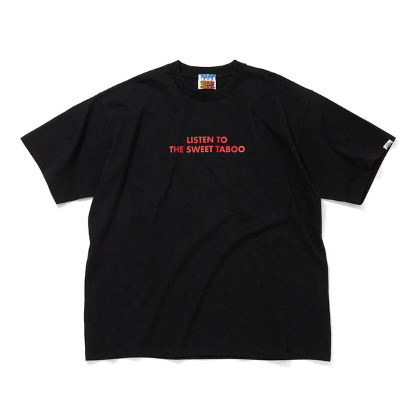 【 CITY COUNTRY CITY 】COTTON T-SHIRT - LISTEN TO THE SWEET TABOO - / Black