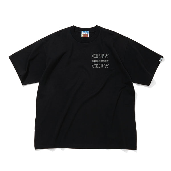 【 CITY COUNTRY CITY 】COTTON T-SHIRT_CITY C CITY / Black
