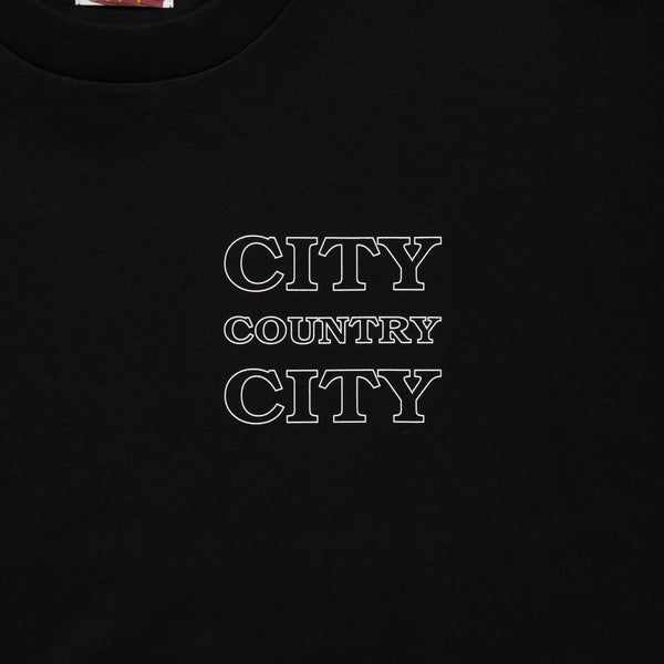【 CITY COUNTRY CITY 】COTTON T-SHIRT_CITY C CITY / Black