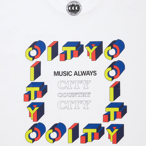 【 CITY COUNTRY CITY 】COTTON T-SHIRT_CITY C CITY / White