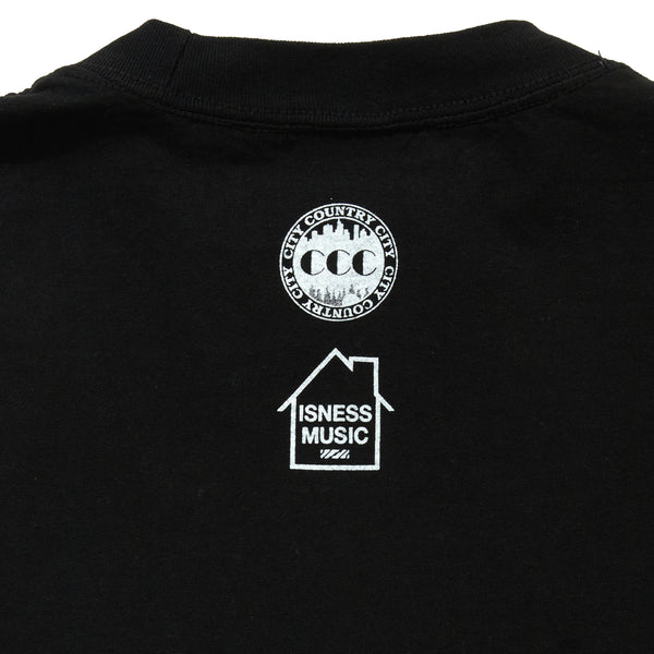 【 CITY COUNTRY CITY 】CCC × IS-NESS MUSIC T-SHIRT - HOUSE - / Black