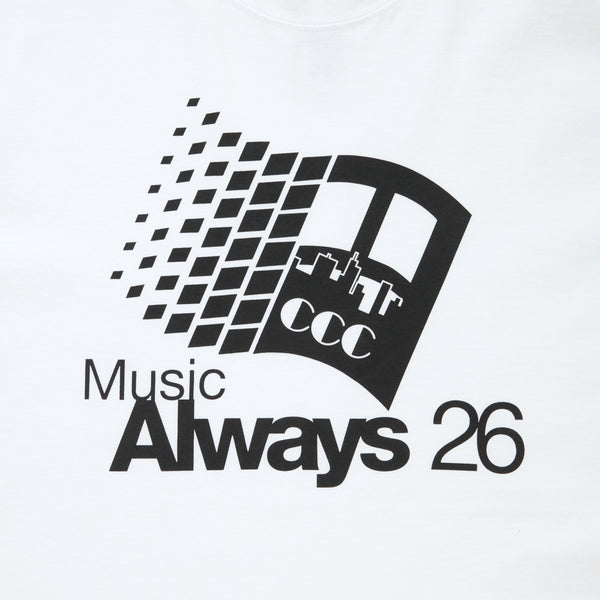 【 CITY COUNTRY CITY 】CCC × IS-NESS MUSIC T-SHIRT - MUSIC ALWAYS - / White