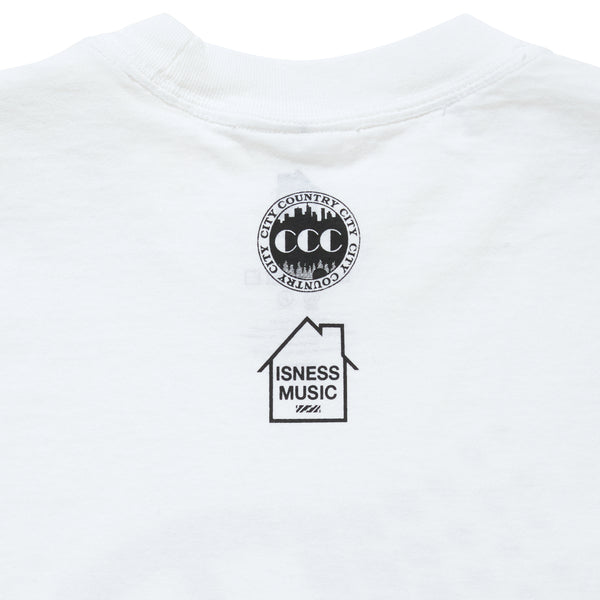 【 CITY COUNTRY CITY 】CCC × IS-NESS MUSIC T-SHIRT - MUSIC ALWAYS - / White