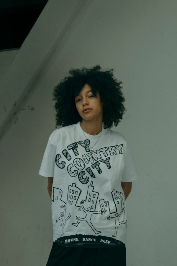 【 CITY COUNTRY CITY 】COTTON T-SHIRT_V.A / White