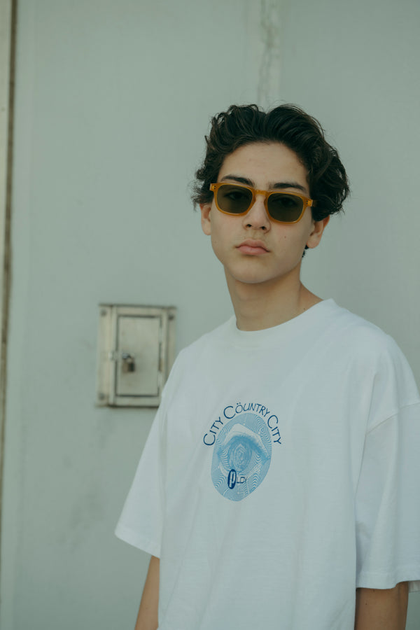 【 CITY COUNTRY CITY 】GARMENT DYE COTTON T-SHIRT_PLOY AA / White