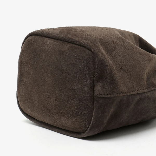 【hobo】DRAWSTRING POUCH -PIG SUEDE- / Choco