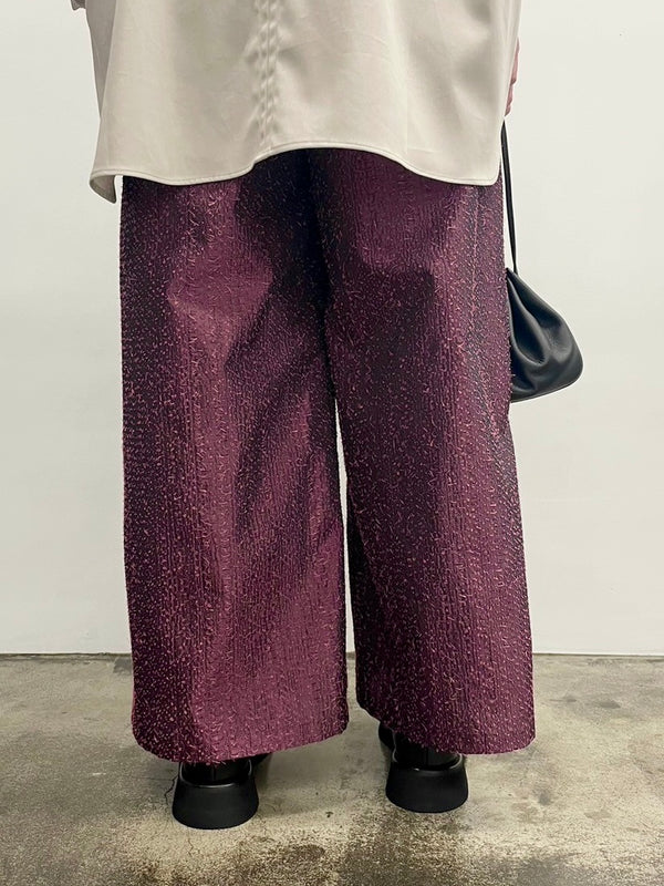 【RURI W. / ルリ】NEEDLE PUNCH TROUSERS / Pink