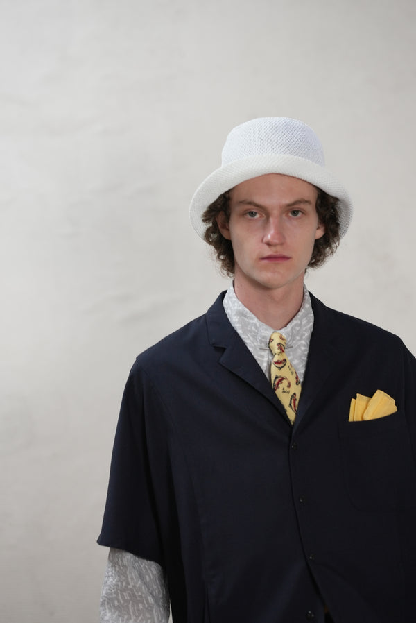 【m's braque】DOG EAR COLLAR SHIRT / Grey