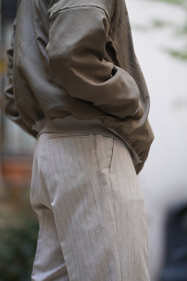 【 m's braque 】QUILTED MESH REVERSIBLE MA-1 / Grey Mesh