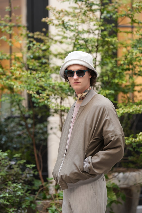 【 m's braque 】QUILTED MESH REVERSIBLE MA-1 / Grey Mesh