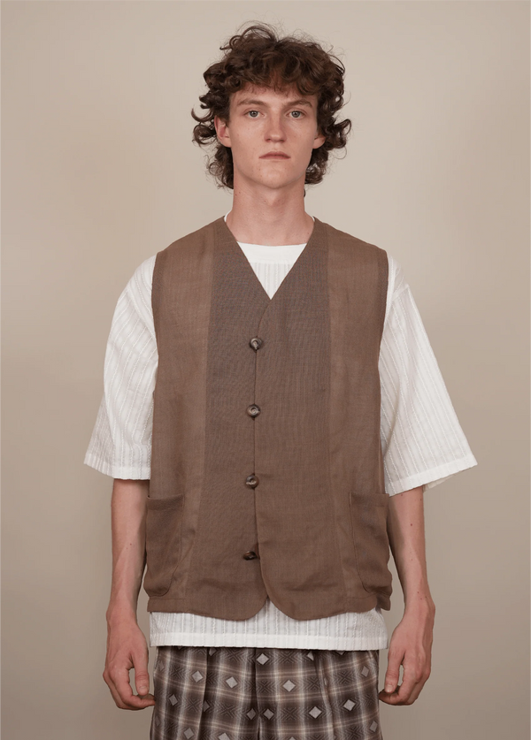 【 m's braque 】S4B VEST / Mocha