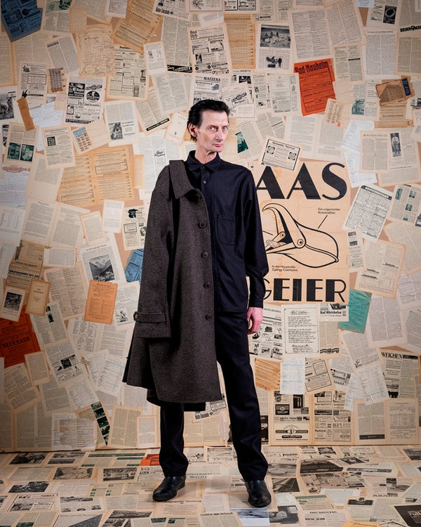 【frank leder / フランクリーダー】BROWN STRUCTURED WOOL COAT / Brown