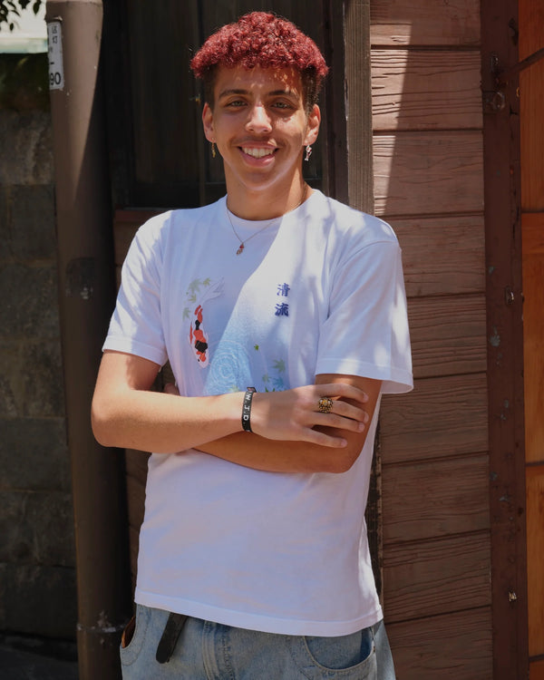 【 TIE A KNOT 】CRYSTAL BEADS RING with SILVER 925 / Sunshine × Bronze #4