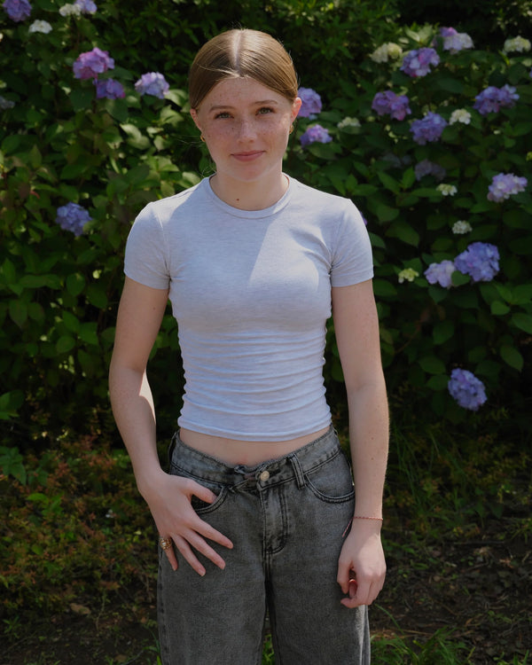 【 TIE A KNOT 】CRYSTAL BEADS RING with SILVER 925 / Beige × Beige #12