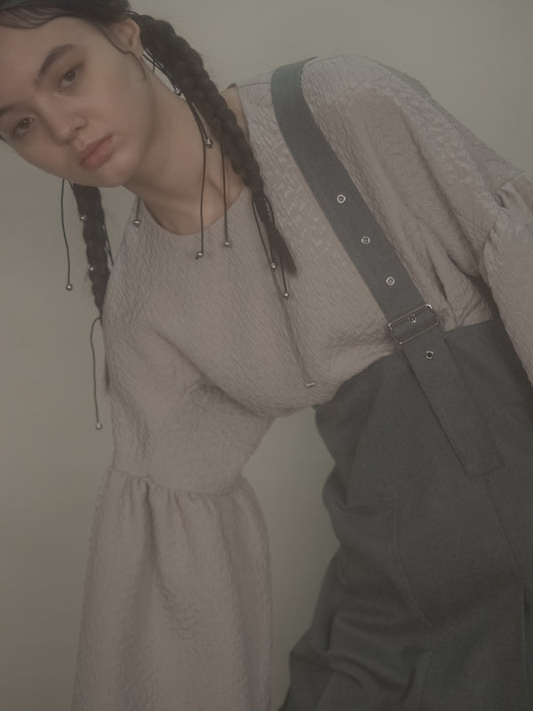 【RURI W. / ルリ】BALLOON SLEEVES BLOUSE / Greige