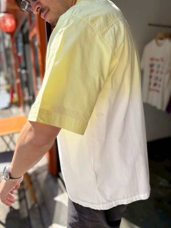 【 mii 】DIP DYED SHIRT - SUBHA - / Yellow