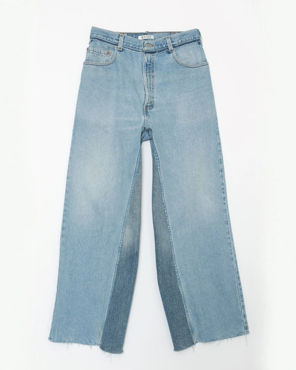 【 RIVER 】LEVIS REMAKE DENIM - EASY WIDE - / Blue