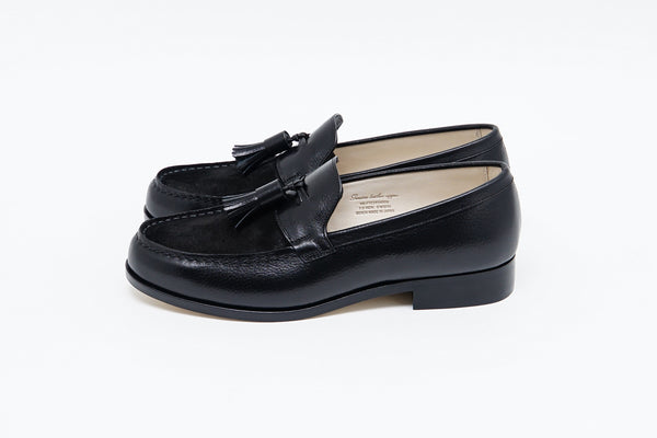 【foot the coacher / フットザコーチャー】SINGLE TASSEL LOAFER / Black × Black Suede