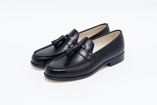 【foot the coacher / フットザコーチャー】SINGLE TASSEL LOAFER / Black Embossed